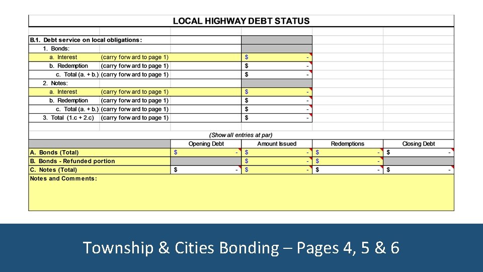 Township & Cities Bonding – Pages 4, 5 & 6 