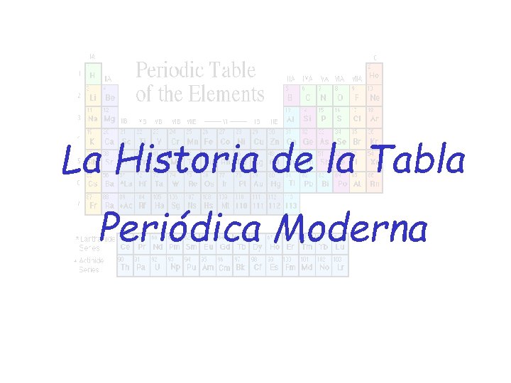 La Historia de la Tabla Periódica Moderna 