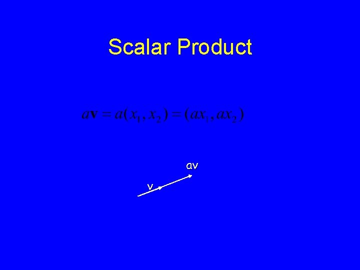 Scalar Product av v 