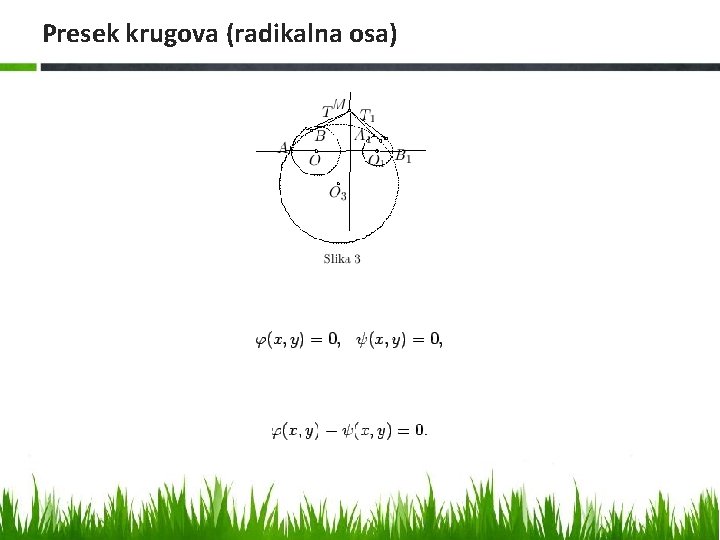Presek krugova (radikalna osa) 