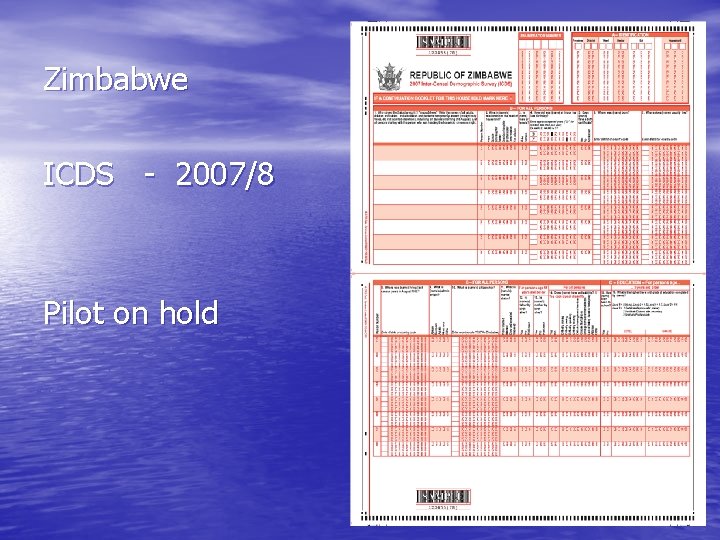 Zimbabwe ICDS - 2007/8 Pilot on hold 