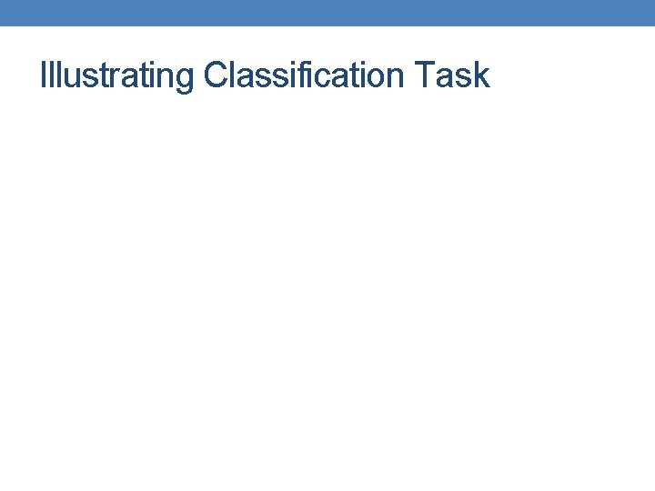 Illustrating Classification Task 