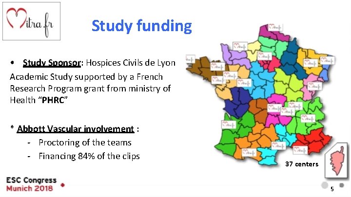 Study funding • Study Sponsor: Hospices Civils de Lyon Academic Study supported by a