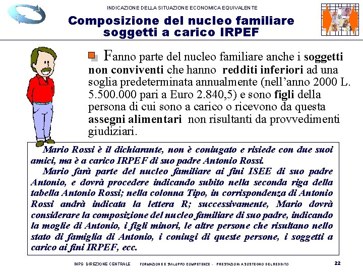 INDICAZIONE DELLA SITUAZIONE ECONOMICA EQUIVALENTE Composizione del nucleo familiare soggetti a carico IRPEF Fanno INDICAZIONE DELLA SITUAZIONE ECONOMICA EQUIVALENTE Composizione del nucleo familiare soggetti a carico IRPEF Fanno