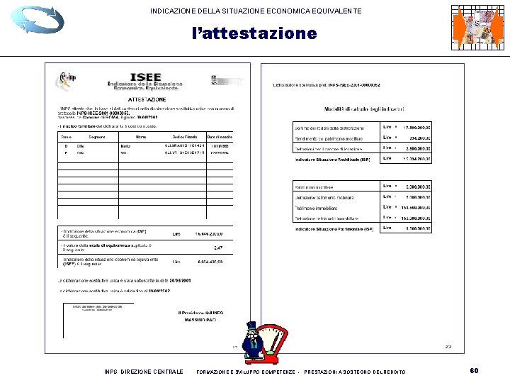 INDICAZIONE DELLA SITUAZIONE ECONOMICA EQUIVALENTE l’attestazione INPS DIREZIONE CENTRALE FORMAZIONE E SVILUPPO COMPETENZE -