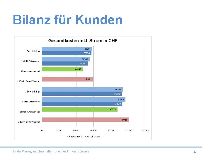 Bilanz für Kunden Linde Meneghin: Geschäftsmodell Se. H in der Schweiz 37 