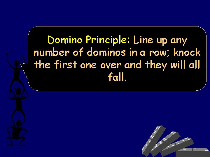 Domino Principle: Line up any number of dominos in a row; knock the first