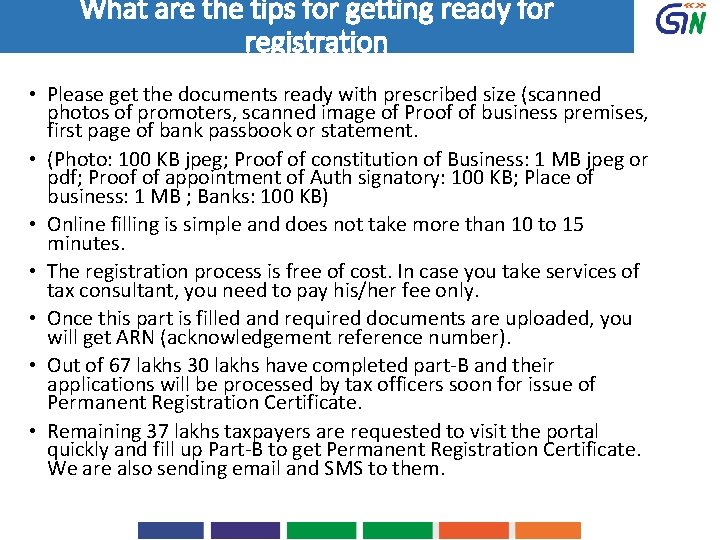 What are the tips for getting ready for registration • Please get the documents