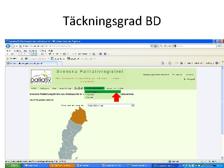Täckningsgrad BD www. palliativ. se 