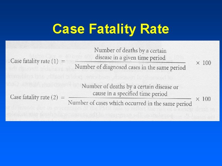 Case Fatality Rate 