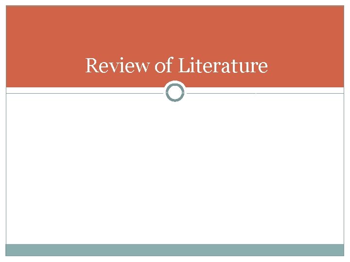 Review of Literature 