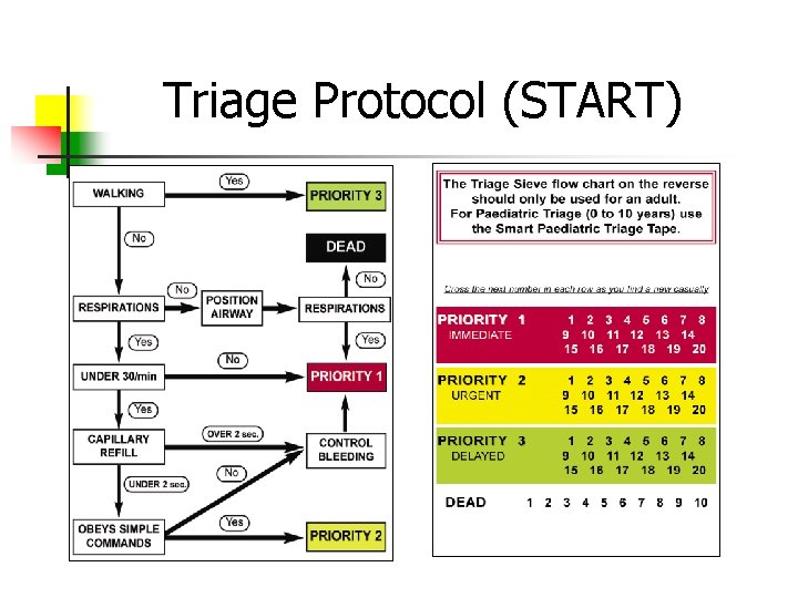 Triage Protocol (START) 