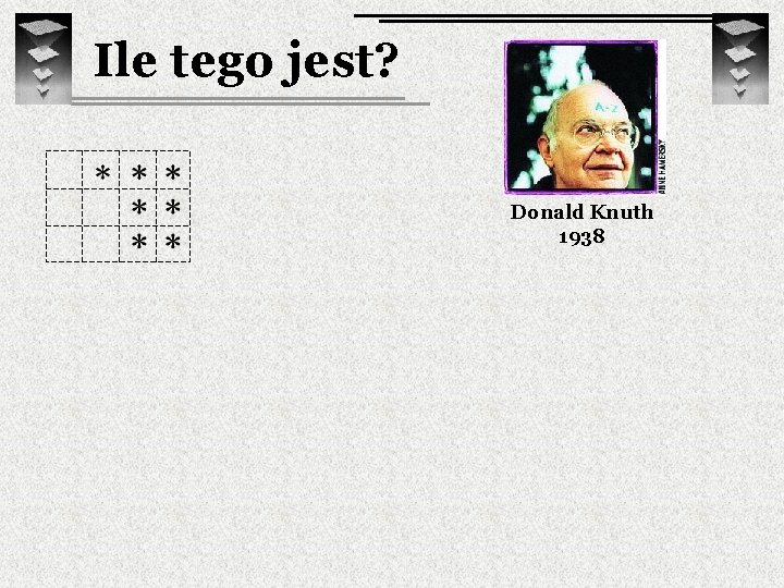 Ile tego jest? Donald Knuth 1938 