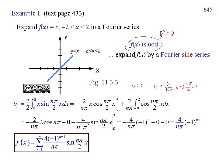 645 Example 1 (text page 433) Expand f(x) = x, 2 < x < 645 Example 1 (text page 433) Expand f(x) = x, 2 < x <