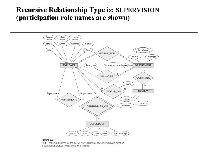 Recursive Relationship Type is: SUPERVISION (participation role names are shown) 