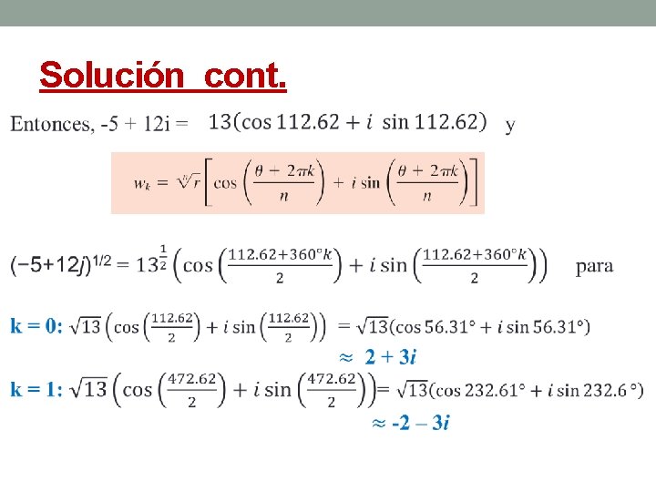 Solución cont. 