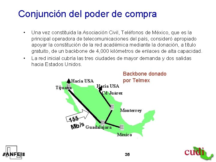 Conjunción del poder de compra • • Una vez constituida la Asociación Civil, Teléfonos