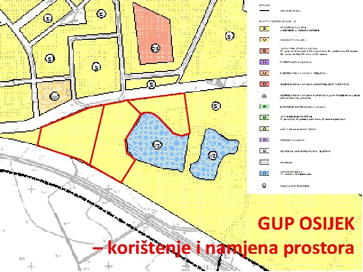 LEGENDA: GUP OSIJEK – korištenje i namjena prostora 