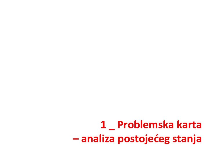 1 _ Problemska karta – analiza postojećeg stanja 