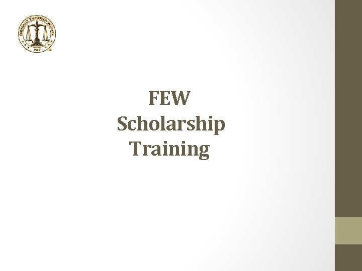 FEW Scholarship Training 