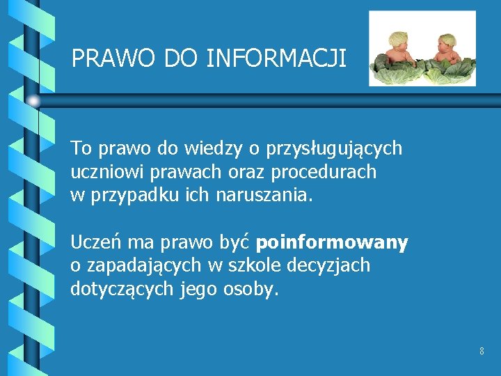 PRAWO DO INFORMACJI To prawo do wiedzy o przysługujących uczniowi prawach oraz procedurach w PRAWO DO INFORMACJI To prawo do wiedzy o przysługujących uczniowi prawach oraz procedurach w