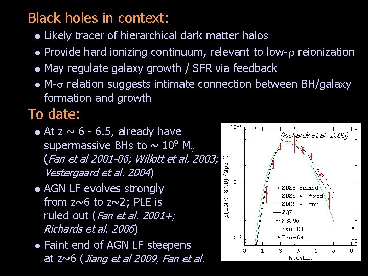 Black holes in context: Likely tracer of hierarchical dark matter halos l Provide hard