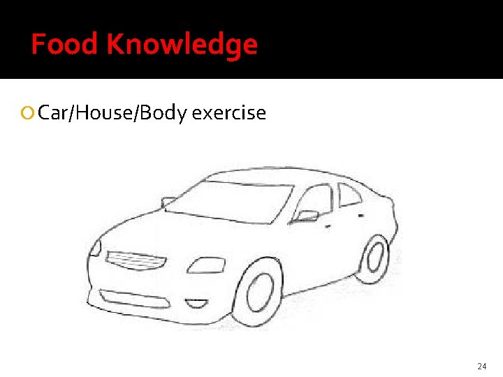 Food Knowledge Car/House/Body exercise 24 