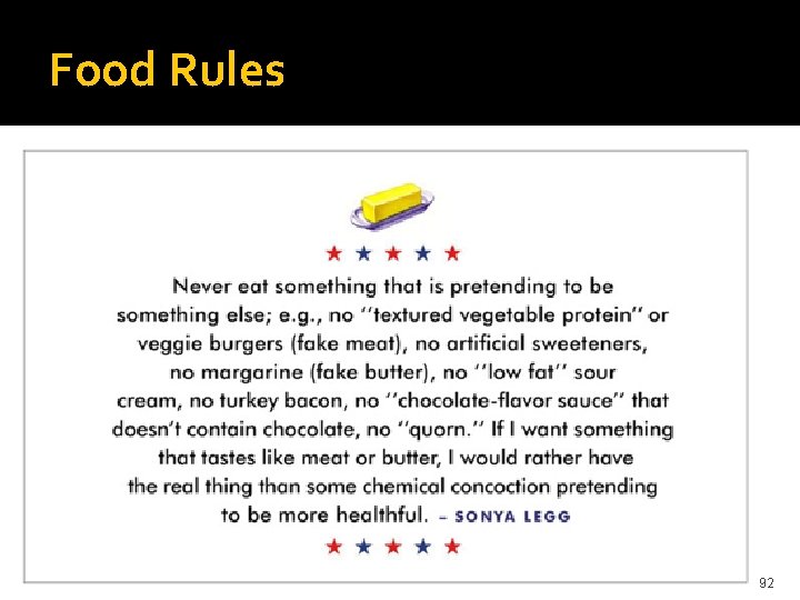 Food Rules 92 