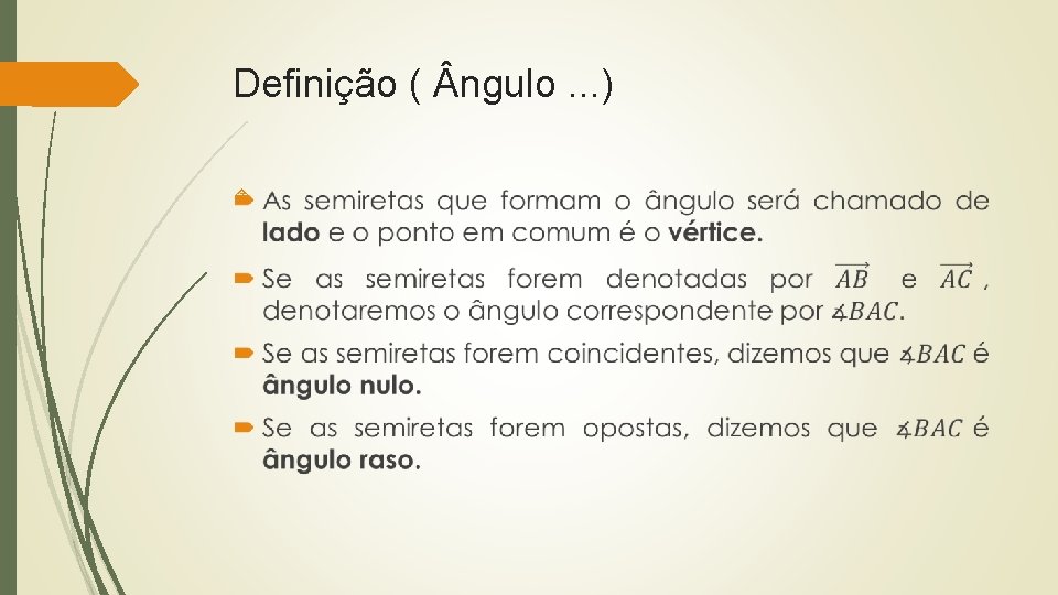 Definição ( ngulo. . . ) 