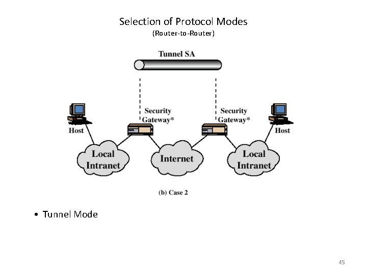 Selection of Protocol Modes (Router-to-Router) • Tunnel Mode 45 