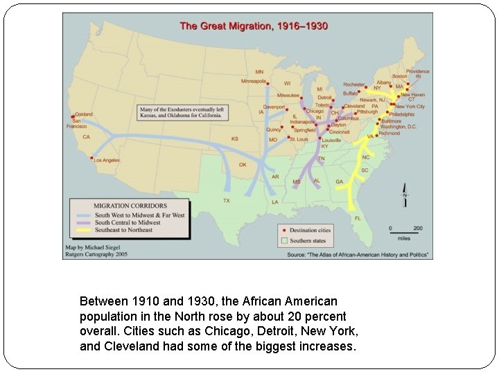Migration Patterns Harlem Renaissance Harlem Renaissance 1920 s 1940 s Where is