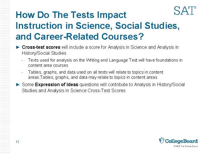 How Do The Tests Impact Instruction in Science, Social Studies, and Career-Related Courses? ►