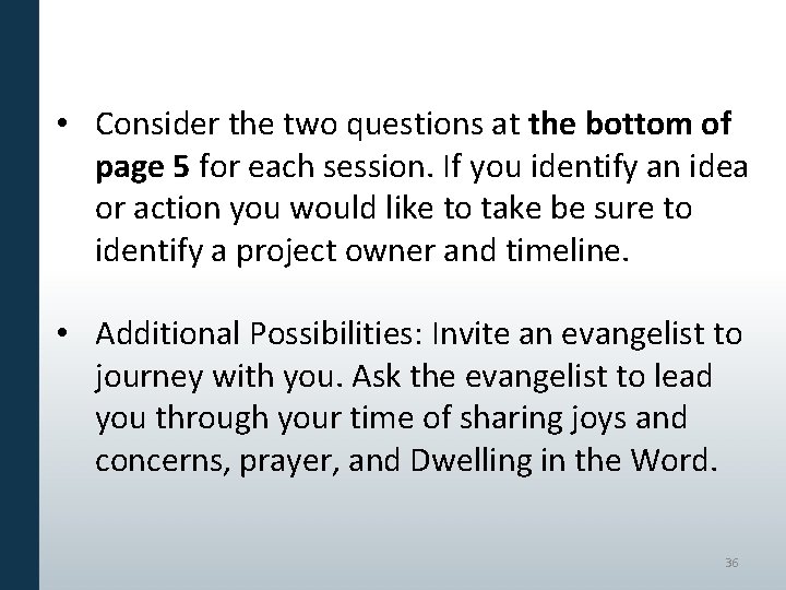  • Consider the two questions at the bottom of page 5 for each