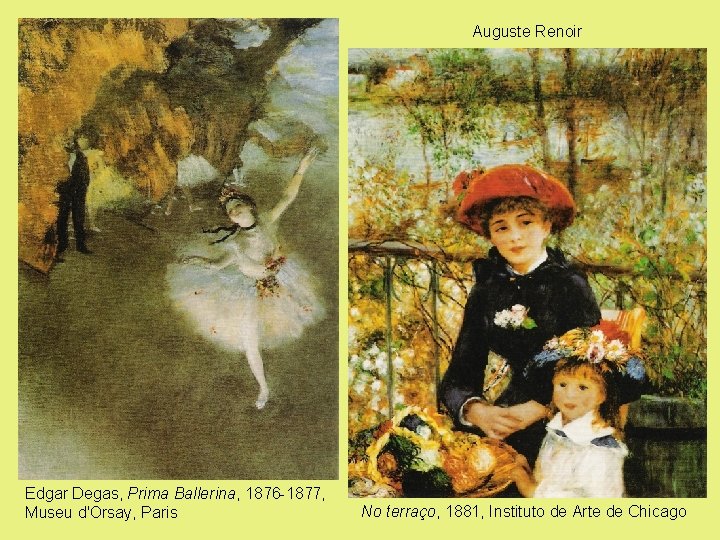 Auguste Renoir Temática idílica Natureza exuberante Gradações de cor Edgar Degas, Prima Ballerina, 1876