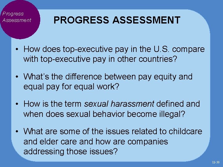 Progress Assessment PROGRESS ASSESSMENT • How does top-executive pay in the U. S. compare Progress Assessment PROGRESS ASSESSMENT • How does top-executive pay in the U. S. compare