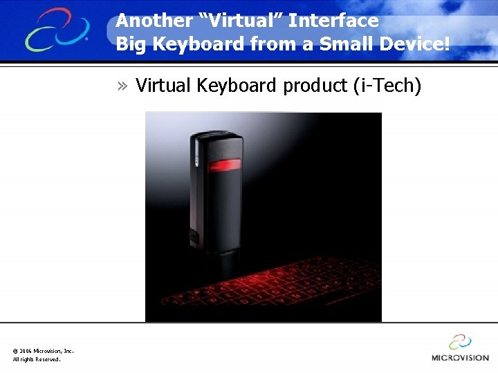 Another “Virtual” Interface Big Keyboard from a Small Device! » Virtual Keyboard product (i-Tech)