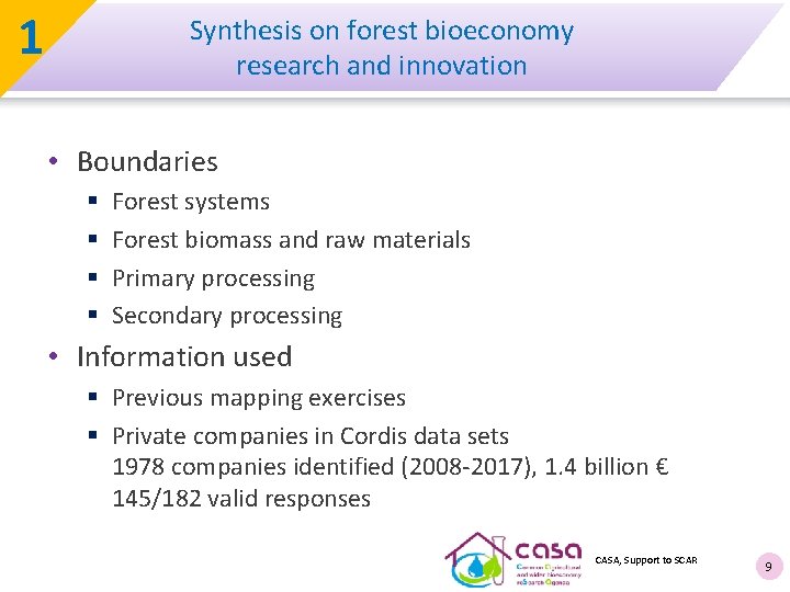 1 Synthesis on forest bioeconomy research and innovation • Boundaries § § Forest systems