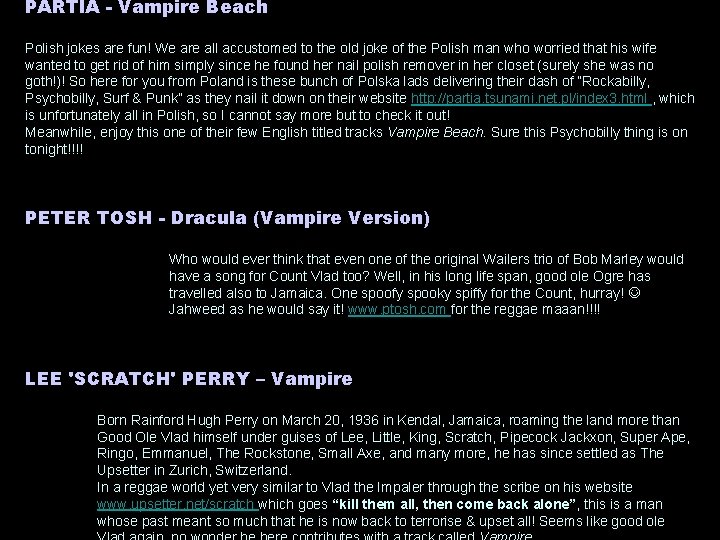 PARTIA - Vampire Beach Polish jokes are fun! We are all accustomed to the