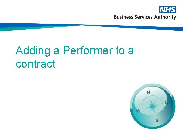 Adding a Performer to a contract 