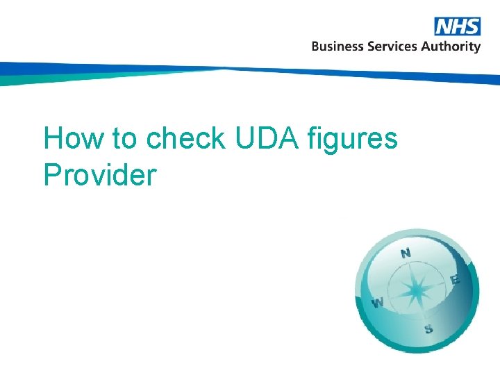 How to check UDA figures Provider 