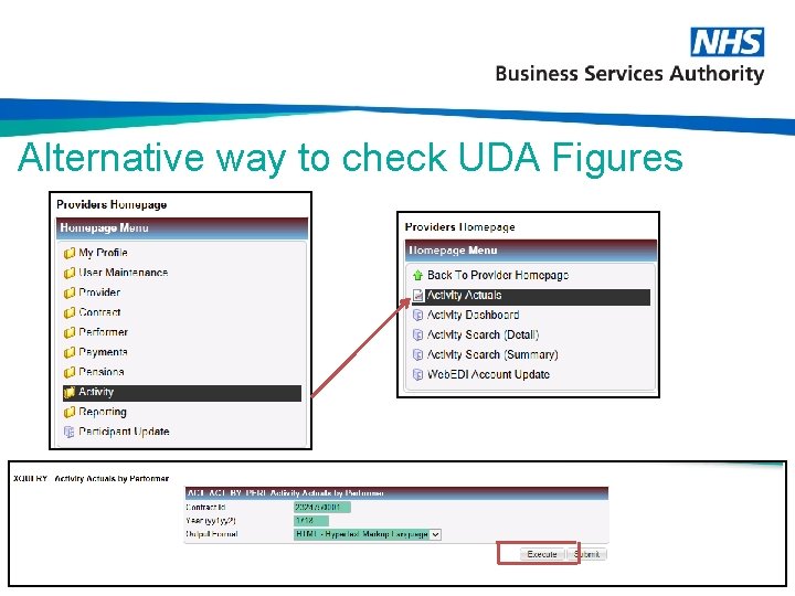 Alternative way to check UDA Figures 