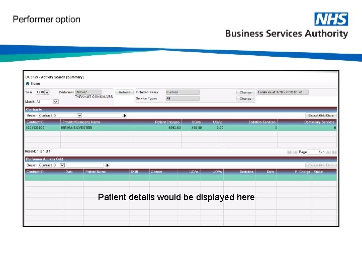 Patient details would be displayed here 