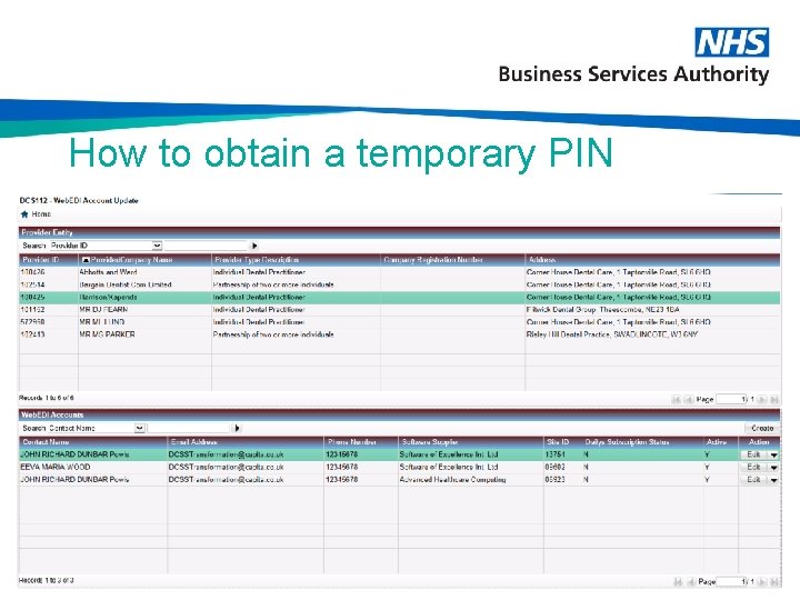 How to obtain a temporary PIN 