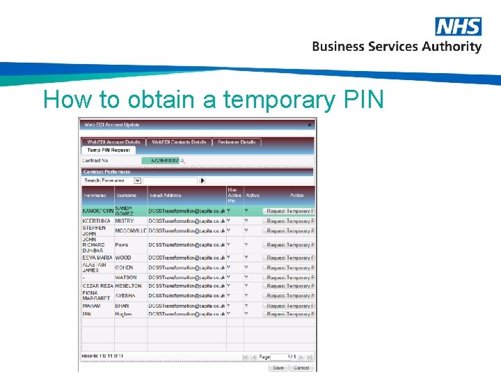 How to obtain a temporary PIN 