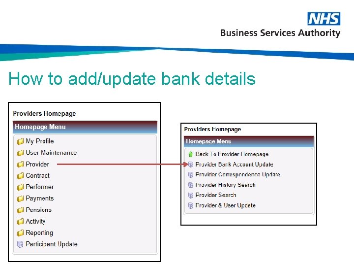 How to add/update bank details 