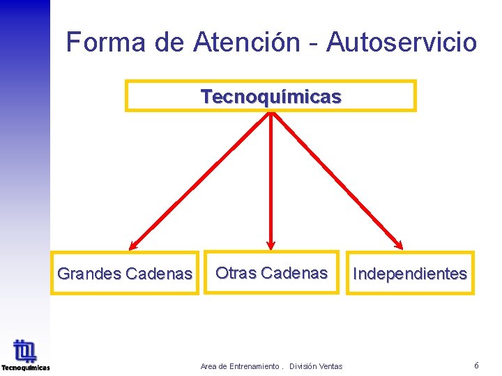 Forma de Atención - Autoservicio Tecnoquímicas Grandes Cadenas Otras Cadenas Area de Entrenamiento. División Forma de Atención - Autoservicio Tecnoquímicas Grandes Cadenas Otras Cadenas Area de Entrenamiento. División