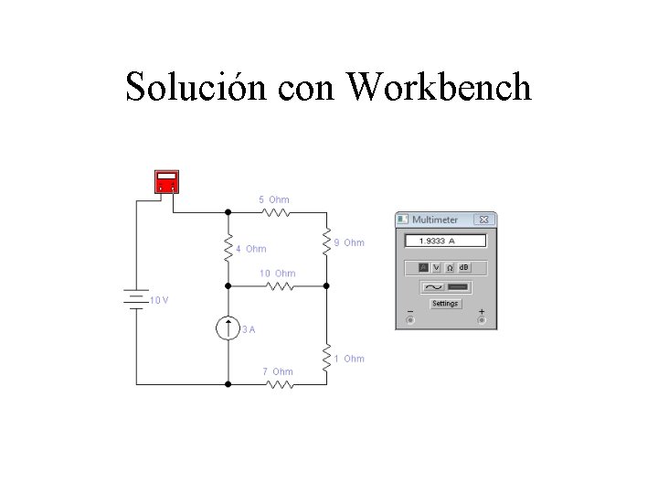 Solución con Workbench 