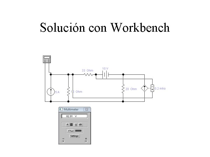 Solución con Workbench 