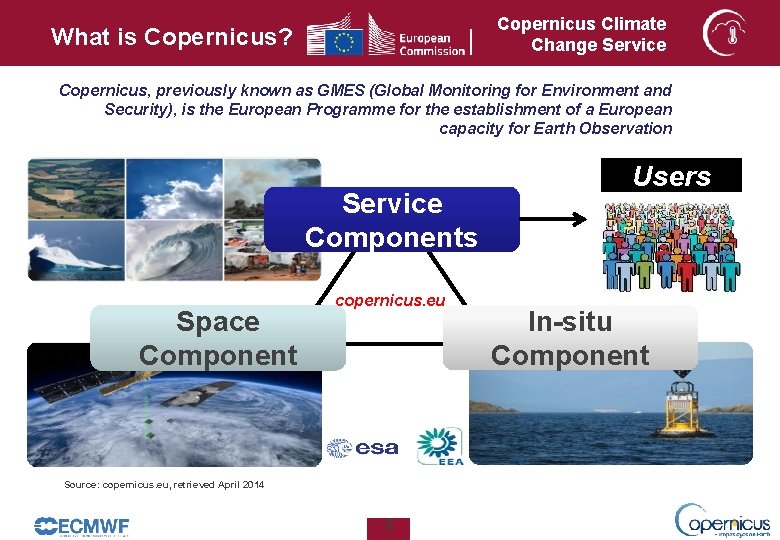 Copernicus Climate Change Service What is Copernicus? Copernicus, previously known as GMES (Global Monitoring Copernicus Climate Change Service What is Copernicus? Copernicus, previously known as GMES (Global Monitoring