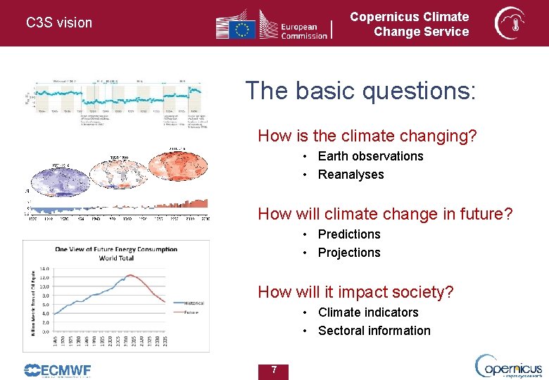 Copernicus Climate Change Service C 3 S vision The basic questions: How is the Copernicus Climate Change Service C 3 S vision The basic questions: How is the